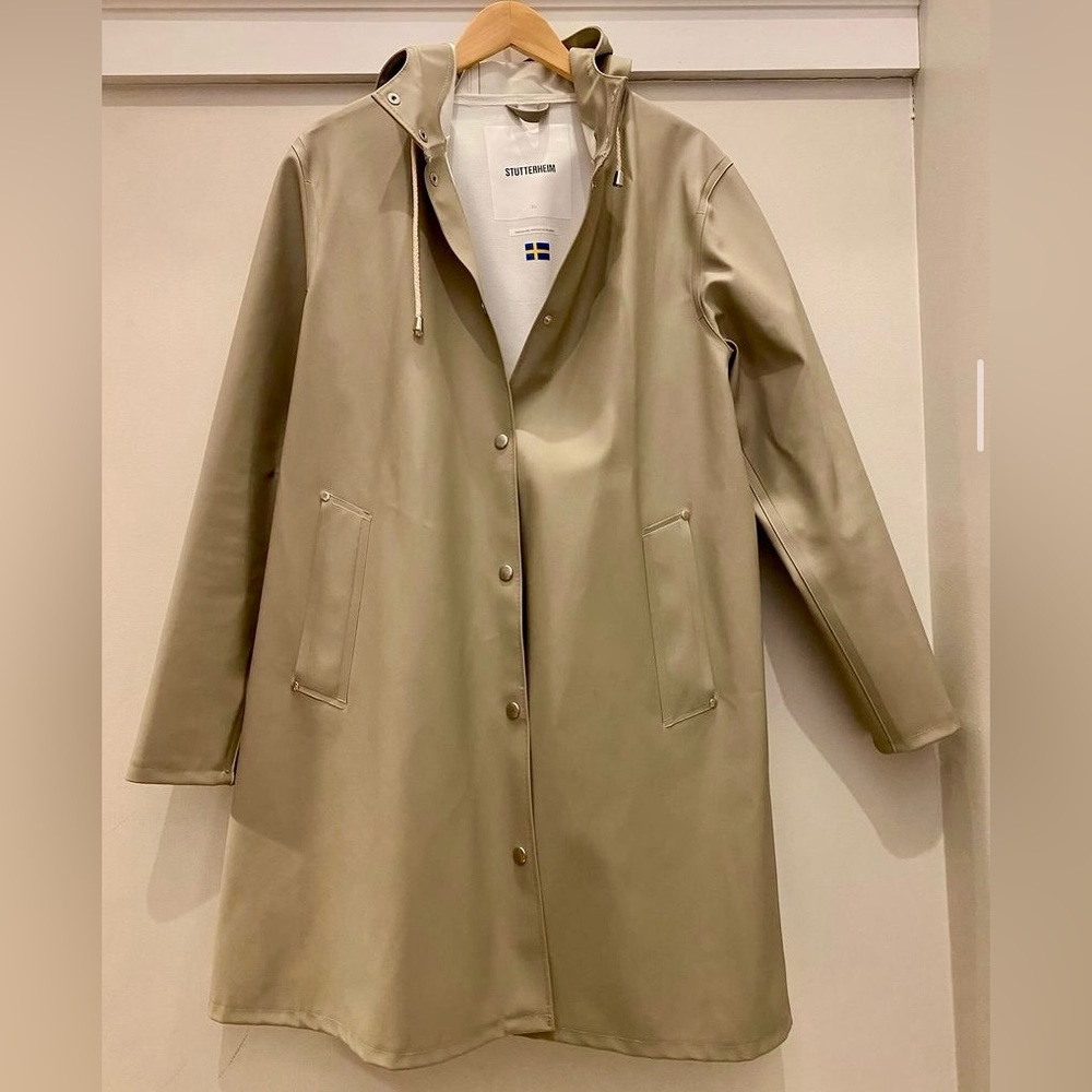 Stutterheim Mosebacke Raincoat - Potato (grey) - XL